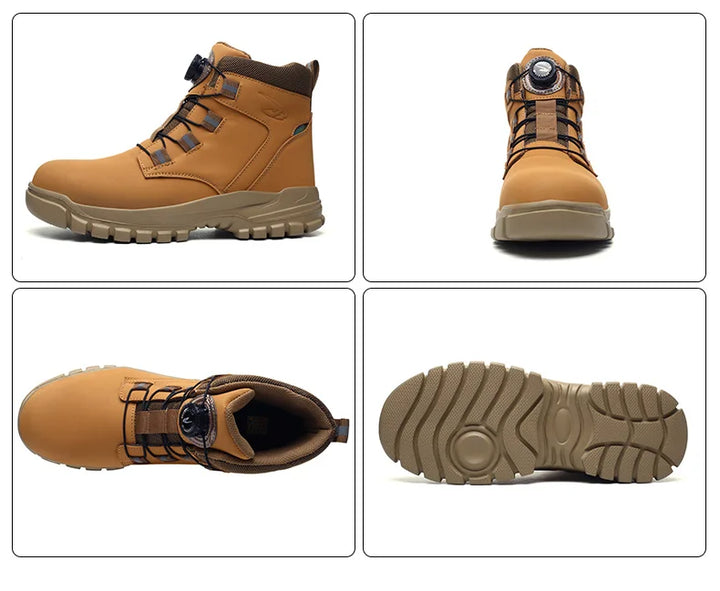 SmartGearPros Indestructible Steel-Toe Boots – Waterproof Safety Footwear for Rugged Work & Weather