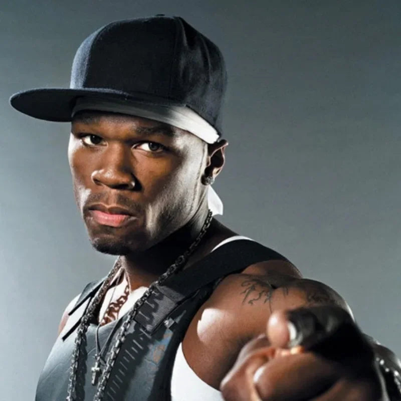 50cent Plus Size 64Cm Baseball Caps Adult Flat Peak Hip Hop Fitted Hat Men Women Large Size Snapback Cap Size 60Cm 62Cm product image showing features or usage