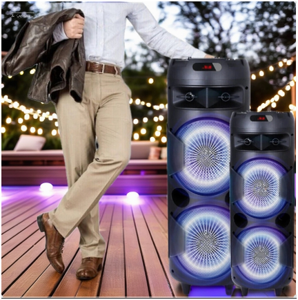 SmartGearPros 6000W Bluetooth Speaker – Portable Subwoofer with Deep Bass, LED Lights & Mic Support
