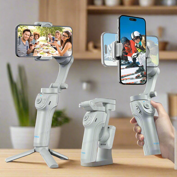 SmartGearPros 3-Axis Smartphone Gimbal – TOKQI M01 Handheld Stabilizer with Anti-Shake Tech & Add-On Options