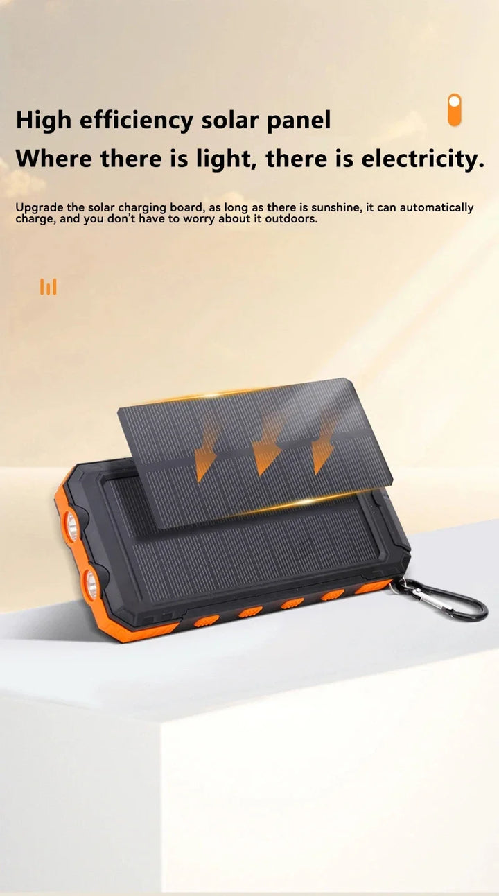 SmartGearPros Solar Titan – 50000mAh Solar Power Bank for Outdoor, Emergency & Everyday Power