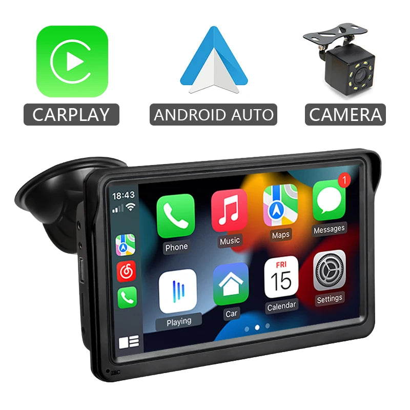 SmartGearPros SmartGearPros 7-Inch Car Radio Multimedia Player – Wireless CarPlay & Android Auto | Touchscreen with Bluetooth, Mirror Link, & Adjustable Mount