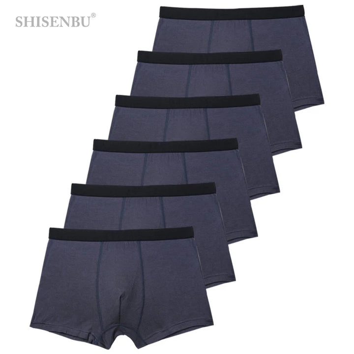 SmartGearPros BambooFlex Boxer Set - 6-Pack Ultra-Soft Breathable Underwear