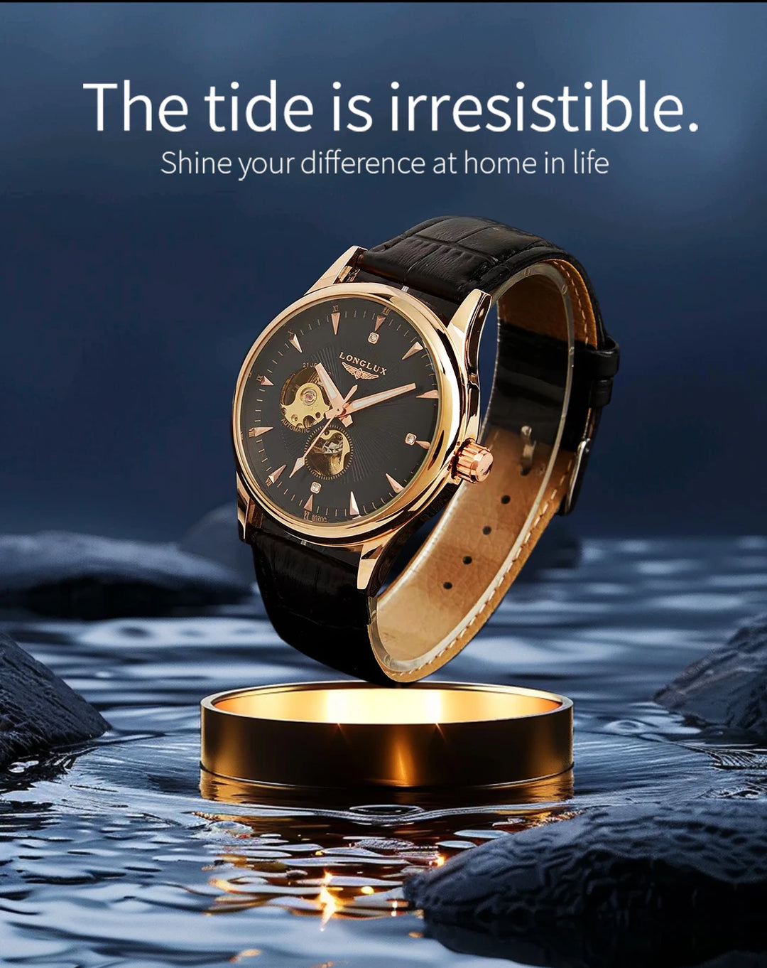 Watch paired with formal suit and tie for elegant styling