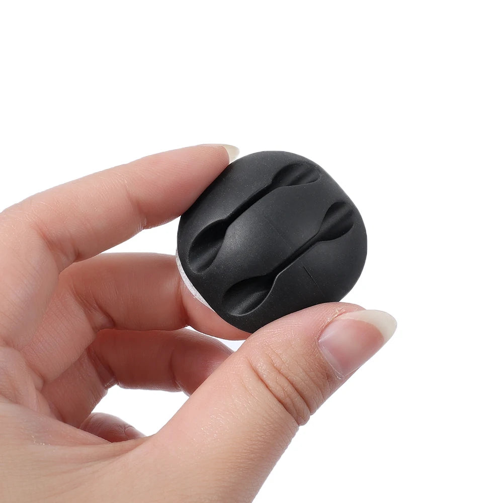 SmartGearPros Self-Adhesive Cable Clips – 1/3/5/10-Pack Silicone USB Cord Holders for Desk, Car & Home Use