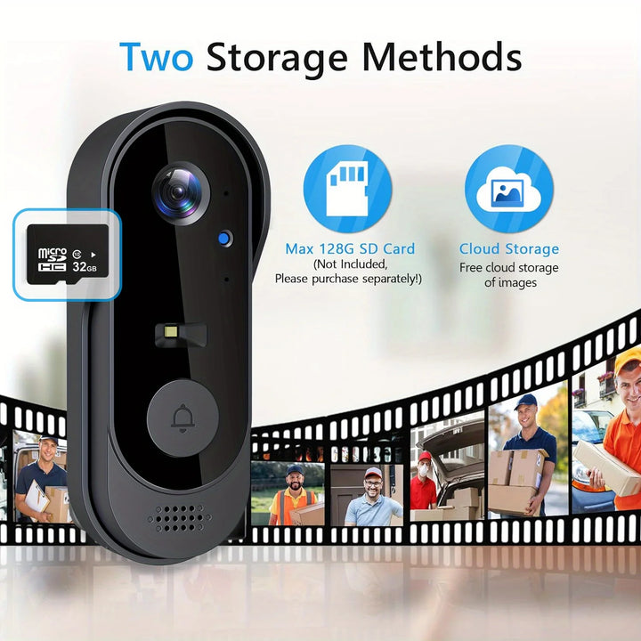 SmartGearPros Tuya WiFi Smart Video Doorbell – 2-Way Audio, Motion Detection, Night Vision & App Alerts