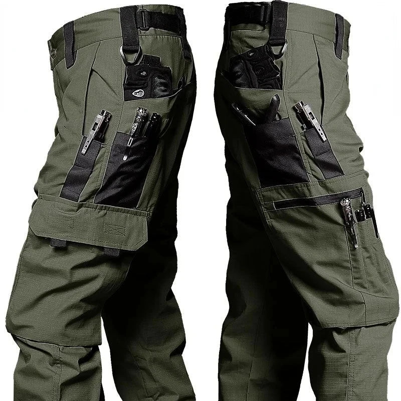 SmartGearPros Men's Rugged Work Pants – Multi-Pocket, Wear-Resistant, Heavy-Duty Straight-Leg Design