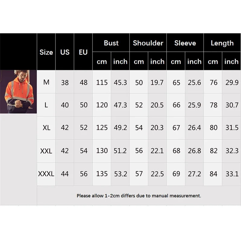 SmartGearPros Reflective Hoodie – Men’s Long Sleeve Glow-In-The-Dark Pullover for Fall Nights