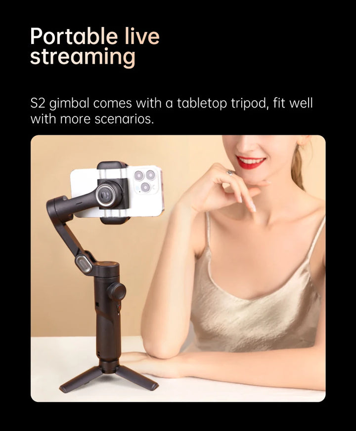 SmartGearPros AOCHUAN 3-Axis Gimbal – Handheld Smartphone Stabilizer with Smart Tracking & Anti-Shake Video Control