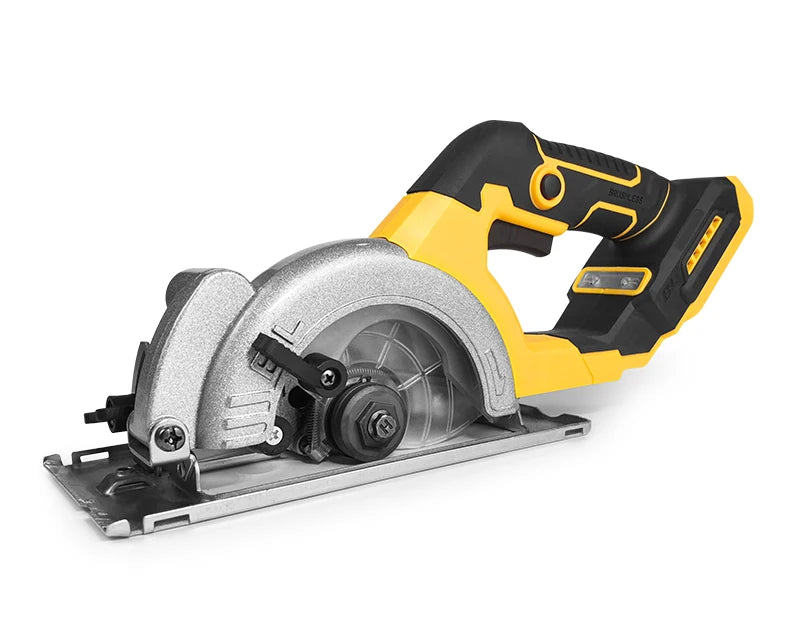 5 Inch Brushless Circular Saw Cordless Rechargeable Chainsaw Battery Set Woodworking One Hand Chainsaw For Dewalt 20V Battery product image showing features or usage