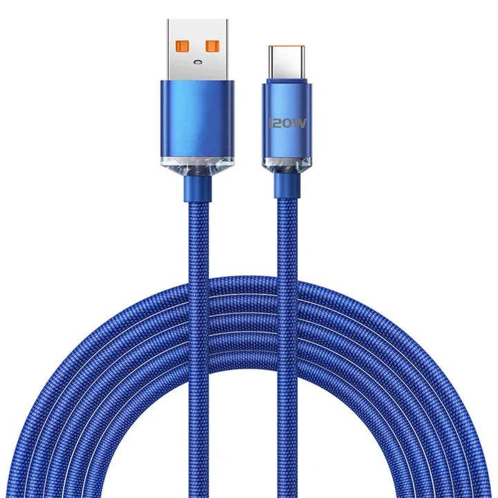SmartGearPros SmartGearPros 120W USB C Fast Charger Cable – Super-Fast PD Charging, Reinforced & Tangle-Free for Samsung, Xiaomi, Huawei & More