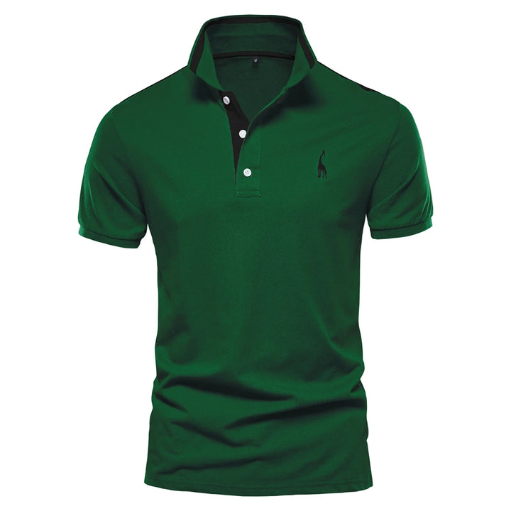 SmartGearPros Embroidered Polo – Men’s Cotton Shirt with Giraffe Design for Casual Class