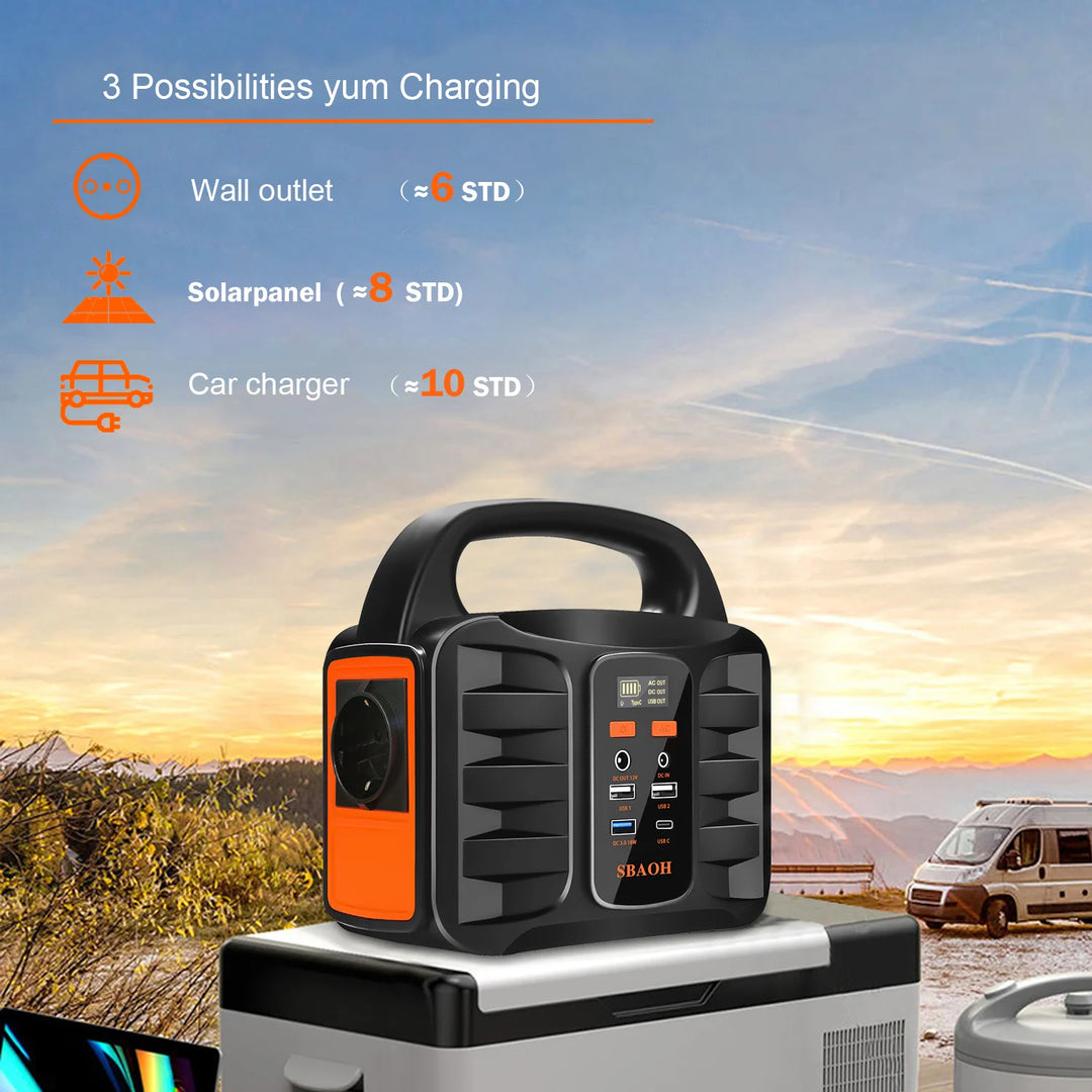 SmartGearPros Portable Power Station,155Wh 42000mAh Outdoor Solar Generator with 110V/150W(Peak 200W) AC Outlet and USB-C PD(30W) Port,Power – High-Capacity, Portable & Reliable Power Solution for Outdoor Adventures & Emergencies