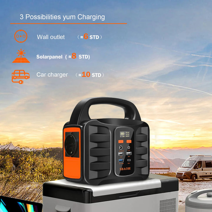 SmartGearPros Portable Power Station,155Wh 42000mAh Outdoor Solar Generator with 110V/150W(Peak 200W) AC Outlet and USB-C PD(30W) Port,Power – High-Capacity, Portable & Reliable Power Solution for Outdoor Adventures & Emergencies