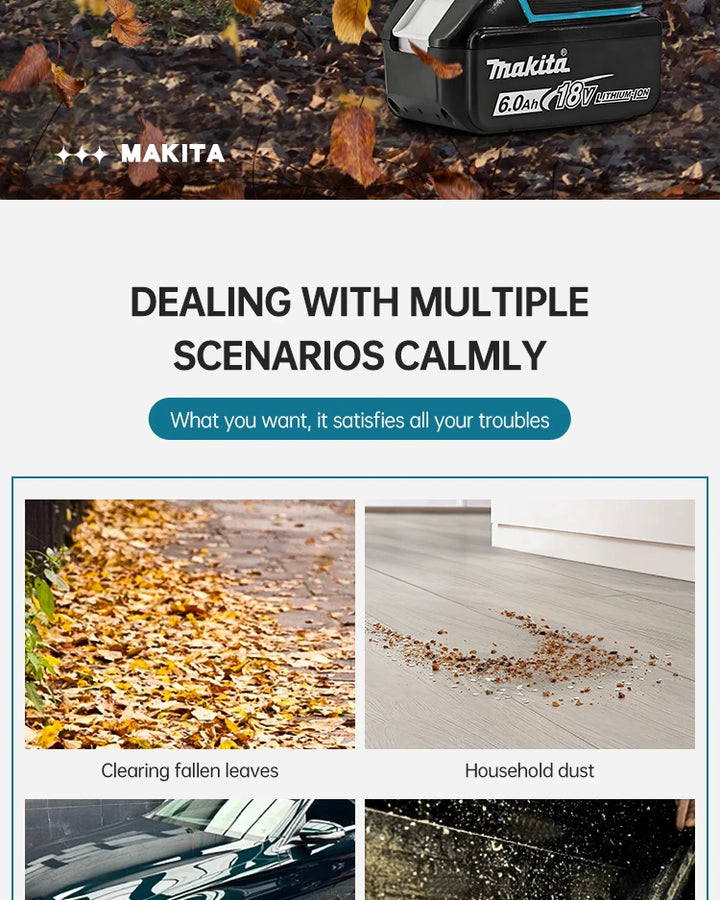 SmartGearPros 30,000RPM Turbo Jet Blower – Ultra-Powerful Cordless Air Tool for Makita 18V Batteries