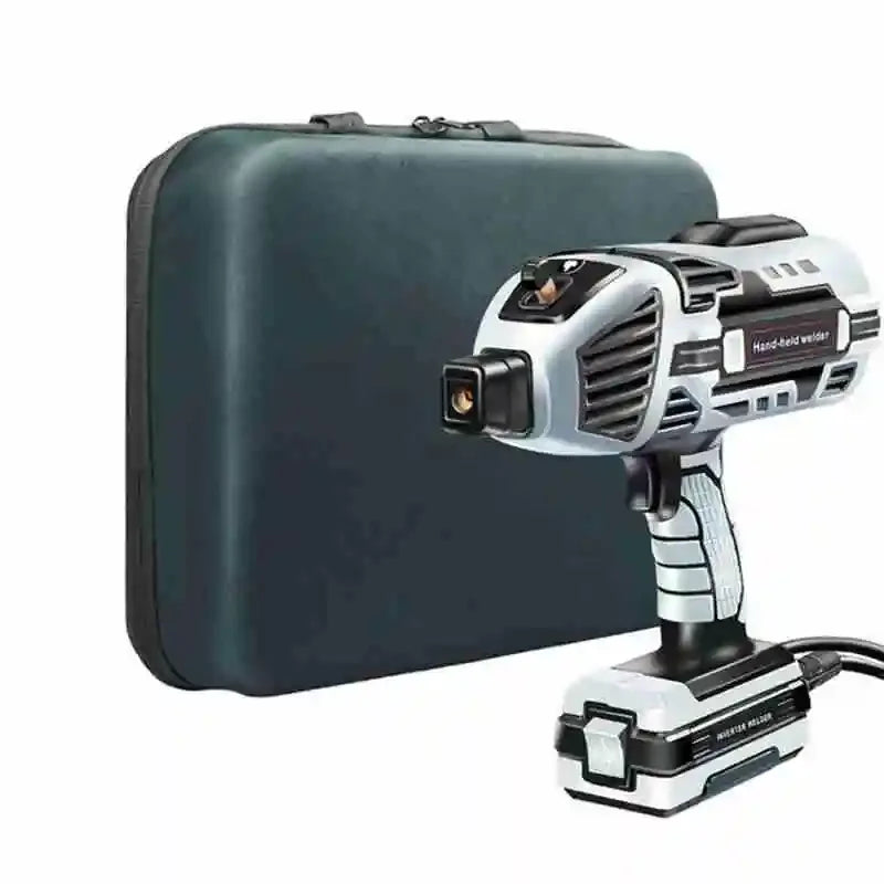 Power tool with black carrying case on a white background
