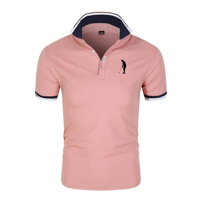 AoFuson Wolf Men's Breathable Golf Polo Shirt – Short Sleeve Summer Top