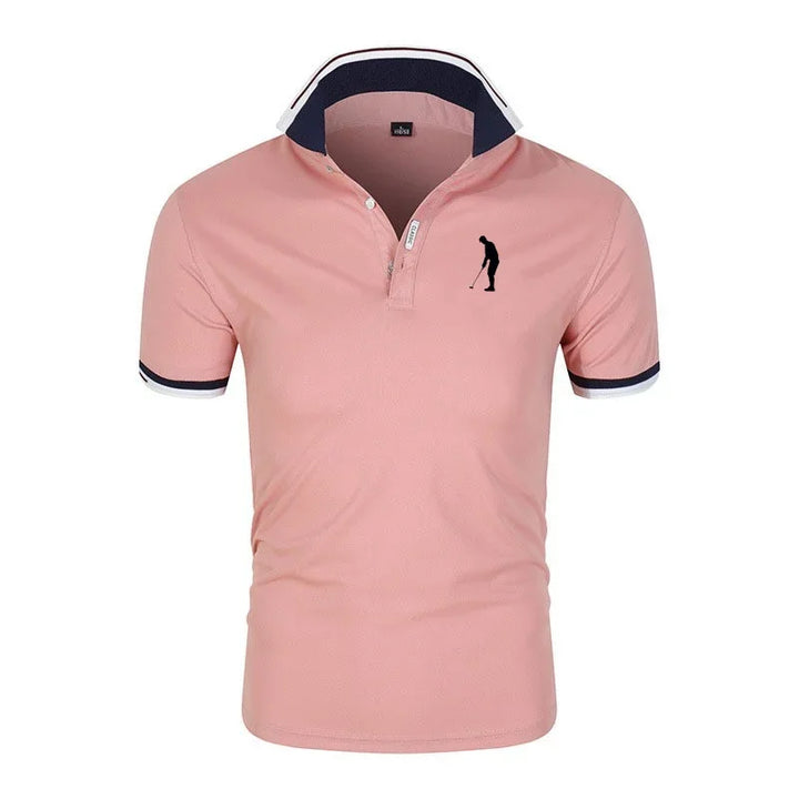 AoFuson Wolf Men's Breathable Golf Polo Shirt – Short Sleeve Summer Top