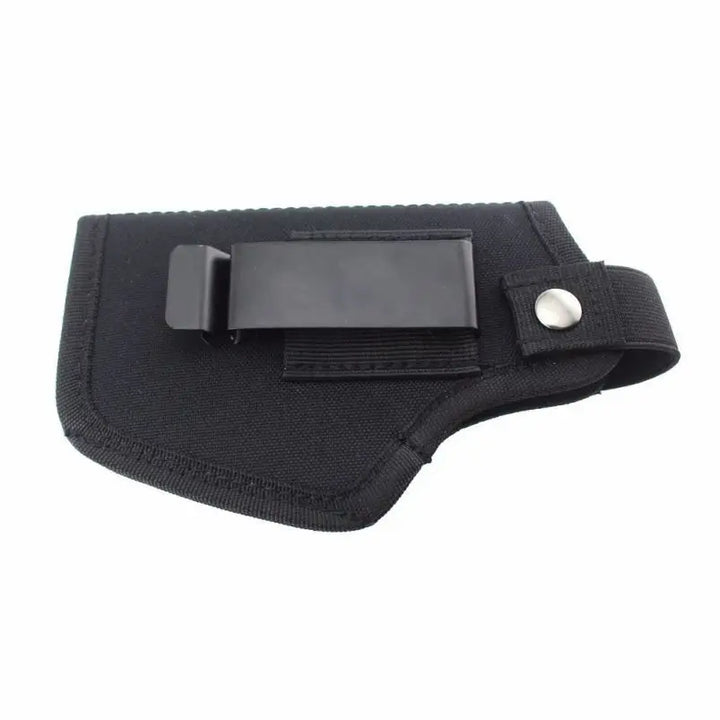 Black dog muzzle with a buckle on a white background