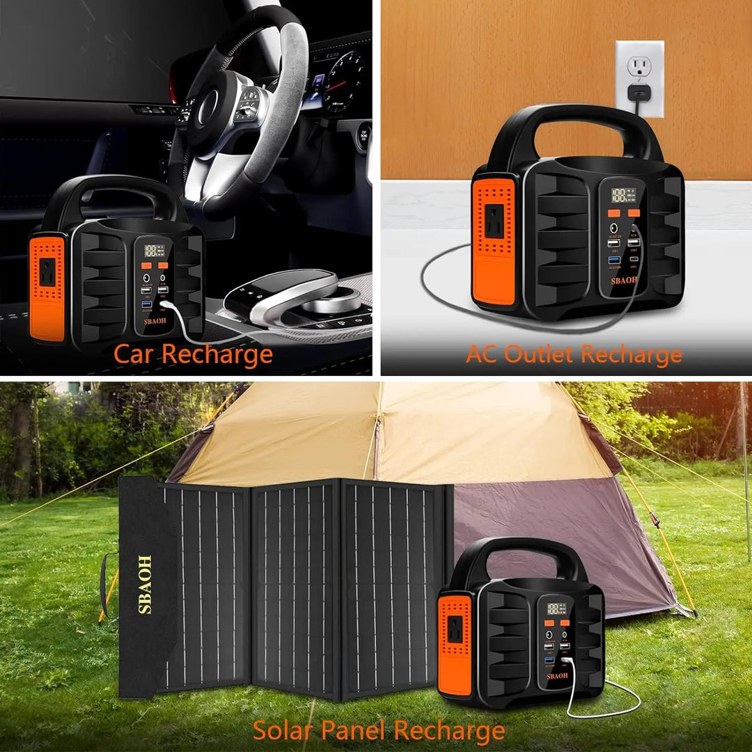 SmartGearPros Portable Power Station,155Wh 42000mAh Outdoor Solar Generator with 110V/150W(Peak 200W) AC Outlet and USB-C PD(30W) Port,Power – High-Capacity, Portable & Reliable Power Solution for Outdoor Adventures & Emergencies