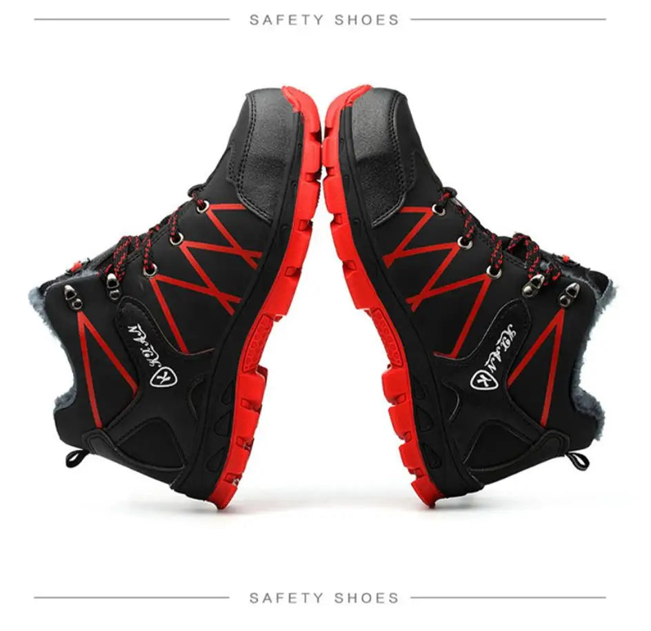 SmartGearPros Men's Steel Toe Safety Boots - Slip-Resistant Puncture-Proof Work Boots