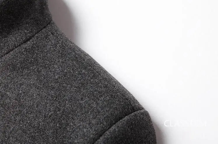 SmartGearPros Men's Winter Cashmere Wool Trench Coat – Slim Fit, Warm & Stylish Business Jacket (4X)