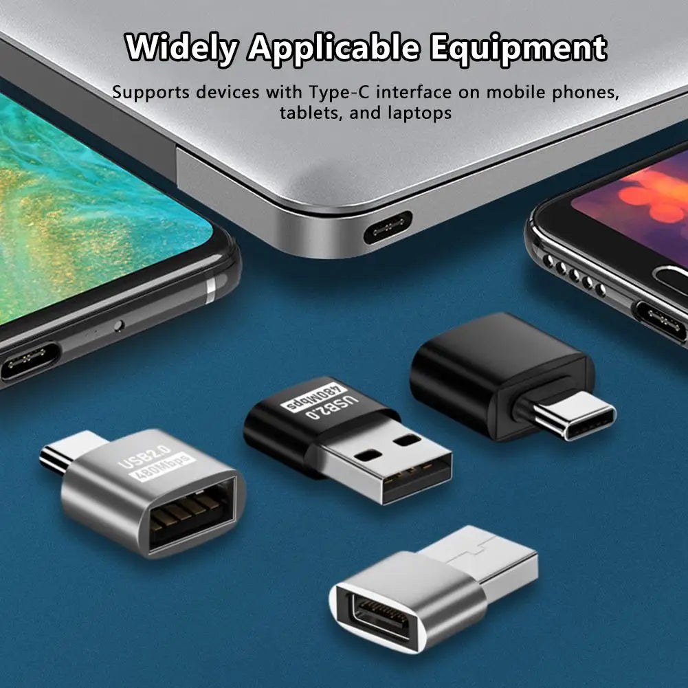 SmartGearPros USB to Type-C Adapter | Universal OTG USB-C to USB-A & Micro USB Converter | Fast Data Transfer & Charging for Huawei, POCO, Laptops & More
