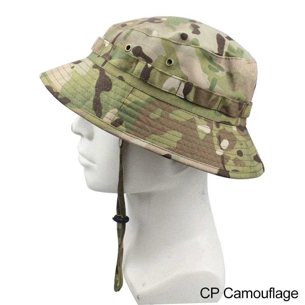 SmartGearPros Camouflage Boonie Hat - Bucket Hat Unisex Polyester for Outdoor Hunting Hiking Fishing Climbing Summer