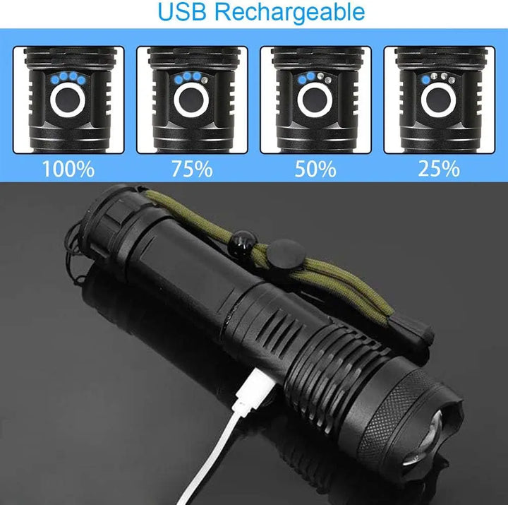 USB rechargeable port with waterproof cover displayed