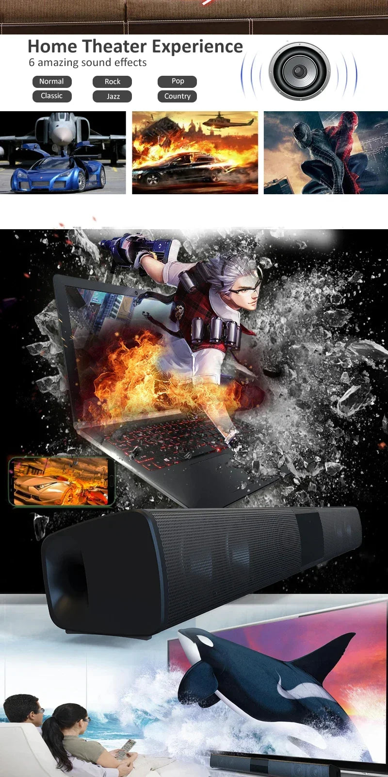 SmartGearPros Wireless Bluetooth Speaker – Portable, Waterproof, LED Light Show & Super Bass for Outdoor Fun