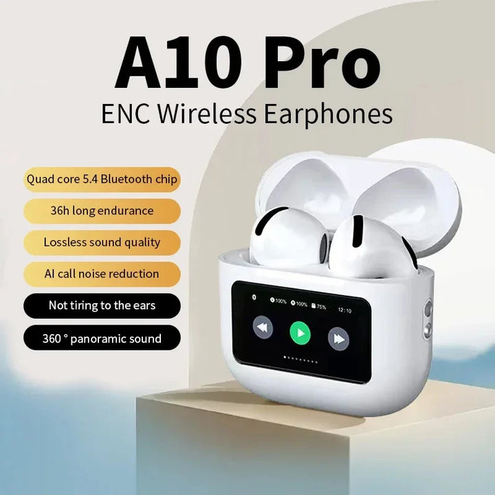 SmartGearPros A10 Pro ANC Earbuds – Wireless Bluetooth 5.3 Headphones with Noise Canceling & Mic