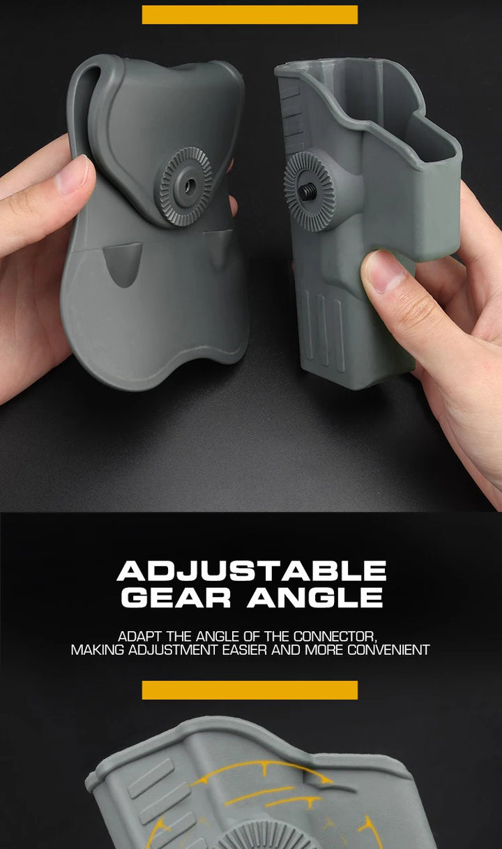 SmartGearPros Tactical Gun Holster for Glock 17/19 - Quick Locking Belt Pistol Holster