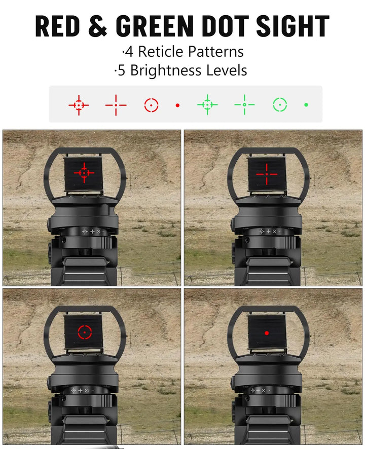 4-16x50 AO Rifle Scope Combo – Rangefinder, Red Dot & Green Laser