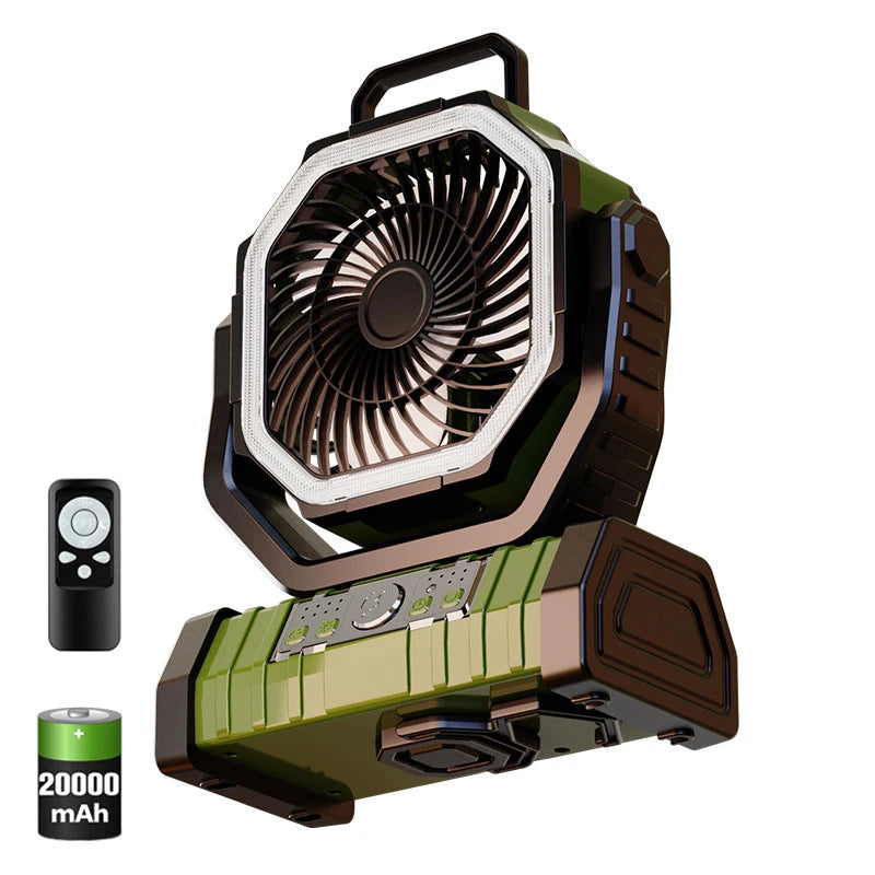 SmartGearPros 20000mAh Rechargeable Fan – Portable Cooling Power for Camping, Garage & Emergency Use