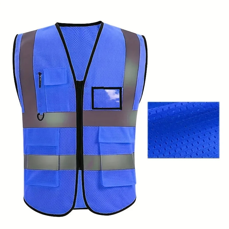 SmartGearPros High-Vis Safety Vest – Multi-Pocket Reflective Gear for Construction & Road Work