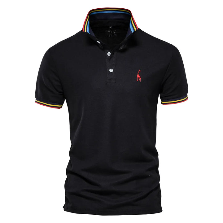 SmartGearPros Embroidered Polo – Men’s Cotton Shirt with Giraffe Design for Casual Class