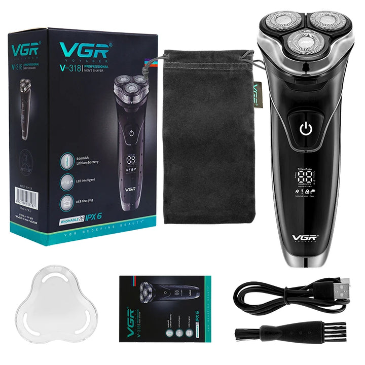 SmartGearPros Waterproof Electric Shaver – Fast Charging, Rechargeable Beard Trimmer & Razor