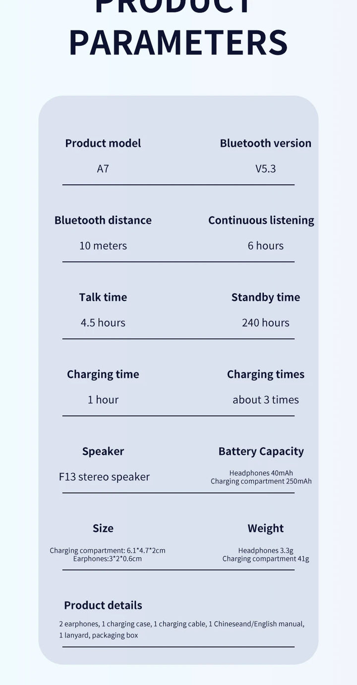 SmartGearPros GUJIU A7 Pro TWS Wireless Earbuds – Bluetooth 5.3 Sport Headphones with Noise Canceling & Mic