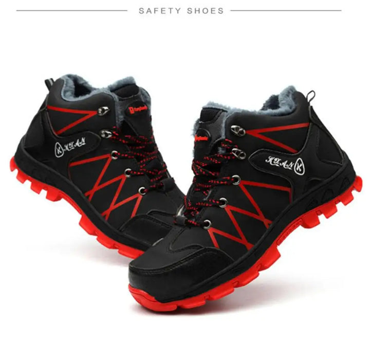 SmartGearPros Men's Steel Toe Safety Boots - Slip-Resistant Puncture-Proof Work Boots