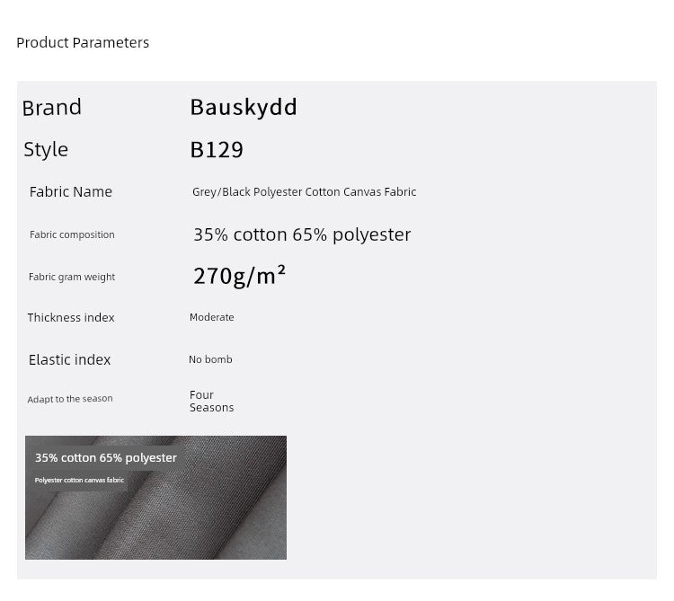 Swedish Baoshiji B129 Kneecap Protection Parka Wear Resistant Wear Resistant Labor Protection Solid Maintenance Ship Work Clothes Work Pants product image showing features or usage