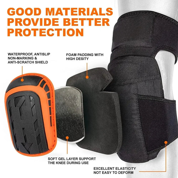 Professional Heavy Duty Eva Foam Padding Knee Pads With Comfortable Gel Cushion And Adjustable Straps For Working Gardning product image showing features or usage