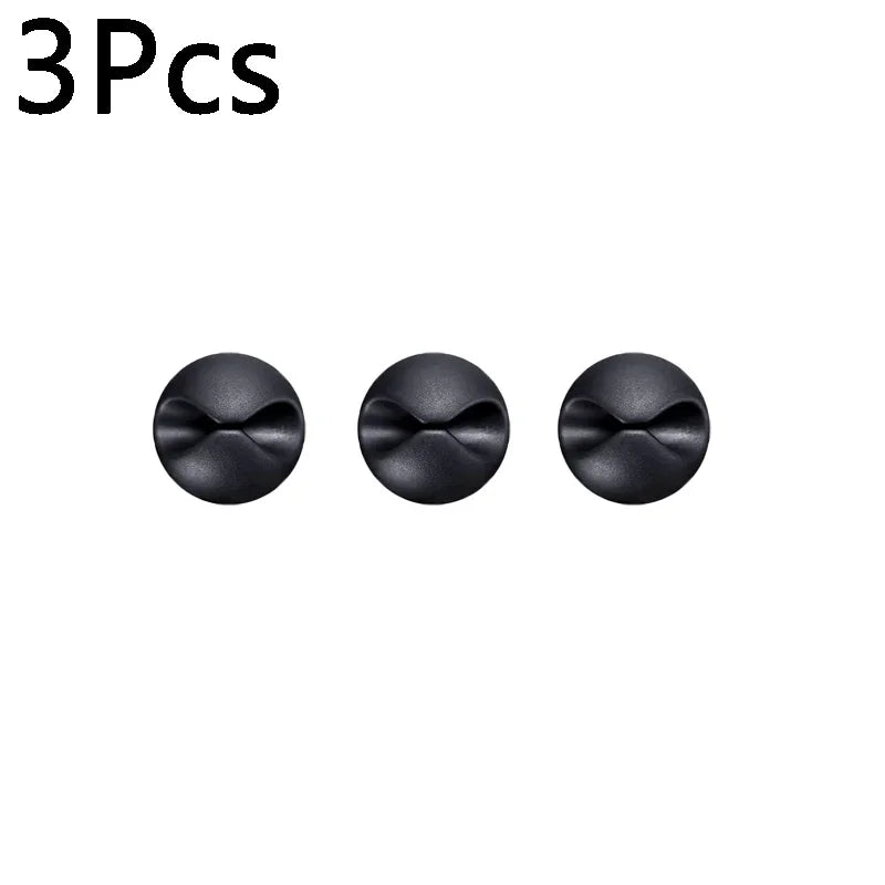 SmartGearPros Self-Adhesive Cable Clips – 1/3/5/10-Pack Silicone USB Cord Holders for Desk, Car & Home Use