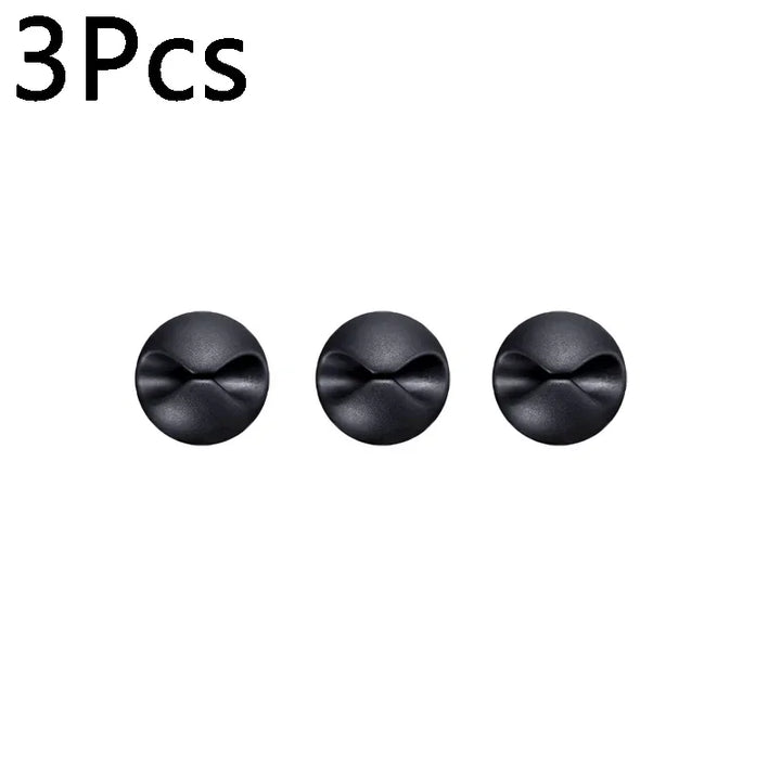 SmartGearPros Self-Adhesive Cable Clips – 1/3/5/10-Pack Silicone USB Cord Holders for Desk, Car & Home Use
