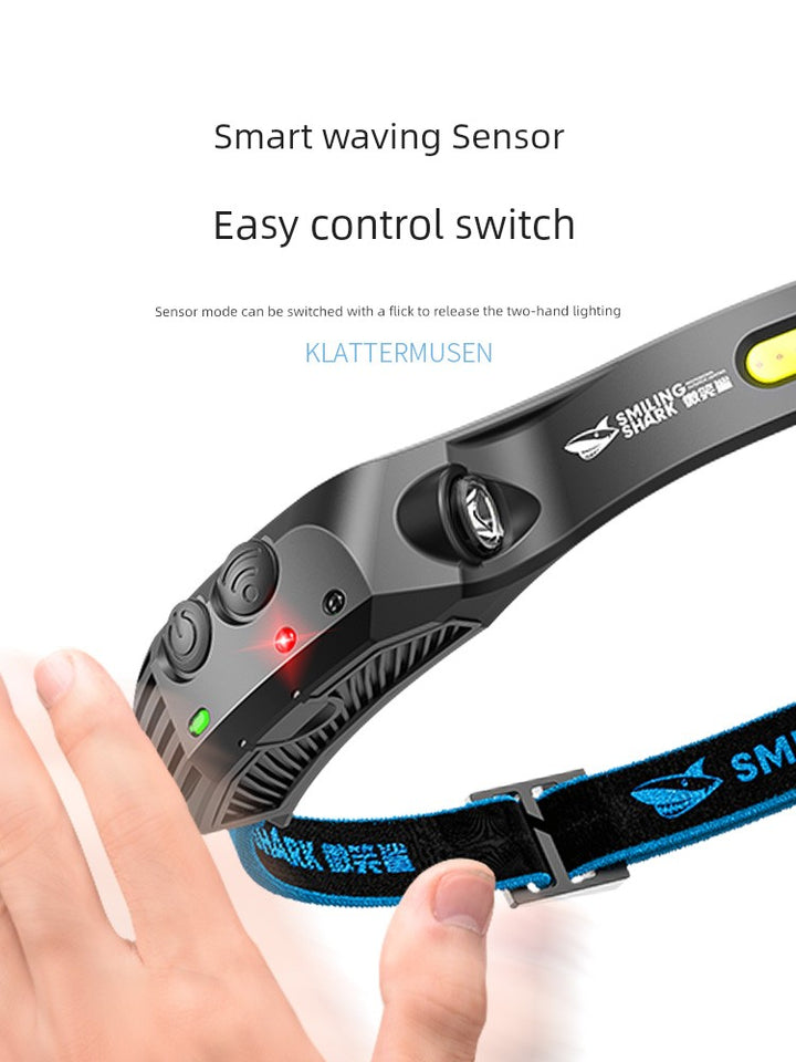 SmartGearPros Ultra-Light Sensor Headlamp – Strong LED Work Helmet Light for Outdoor & Night Work