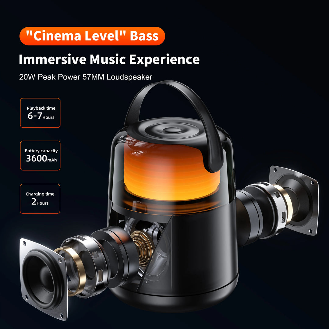 SmartGearPros QERE HF55 Bluetooth Speaker – Hi-Res 20W Audio with Dual Drivers & Premium Build
