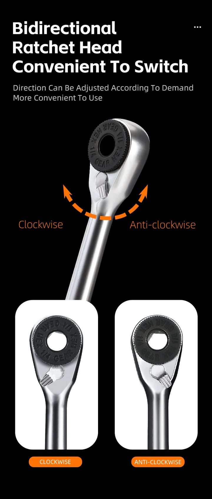 Multifunctional ratchet tool kit image angle 12