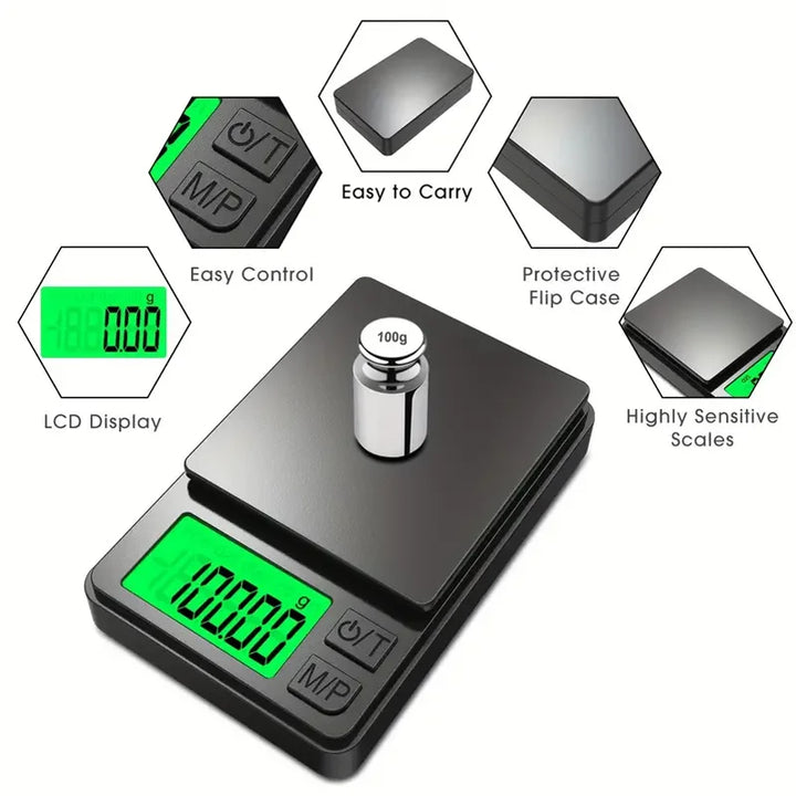 SmartGearPros Precision Pocket Scale – 1000g X 0.1g Digital Gram Scale for Accurate Weighing