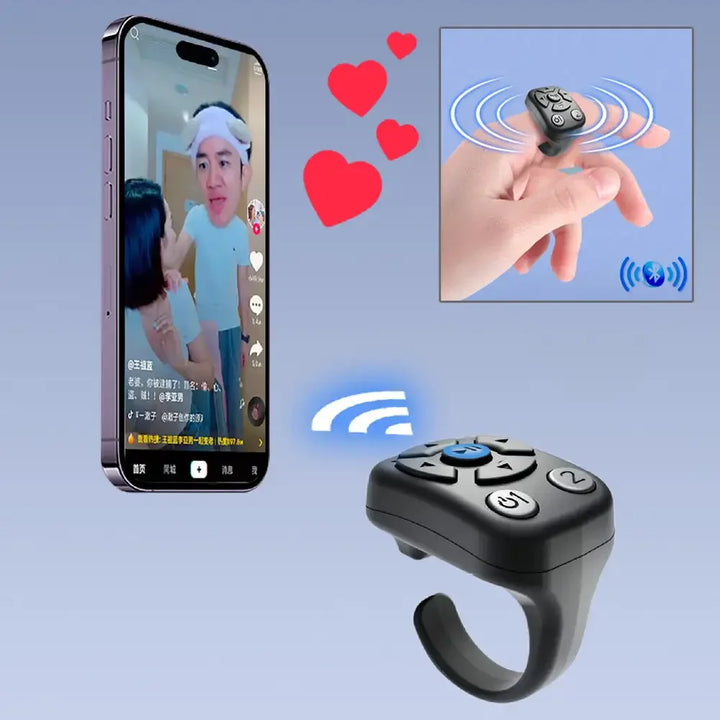 SmartGearPros Scrolling Ring Remote – Wireless Clicker & Camera Shutter for Presentations & Content Creation