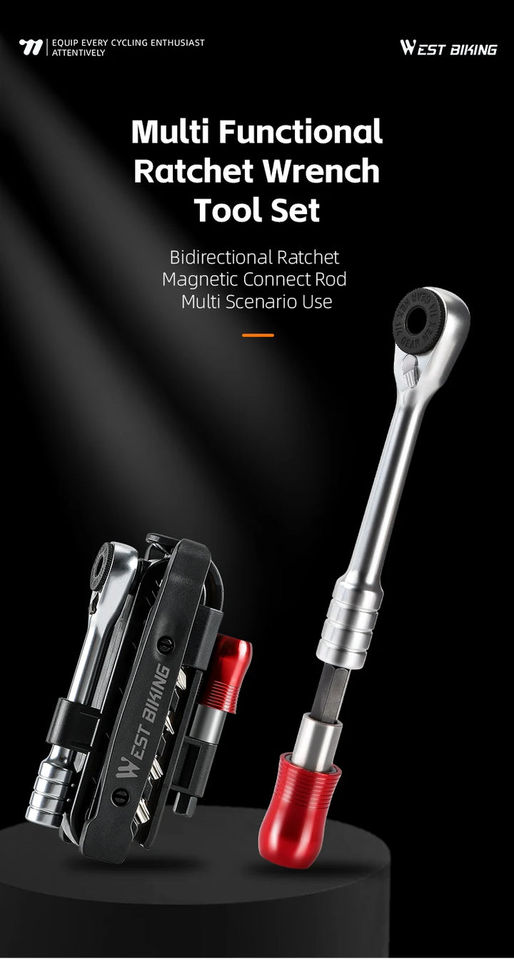 Angled view showing ergonomic ratchet grip