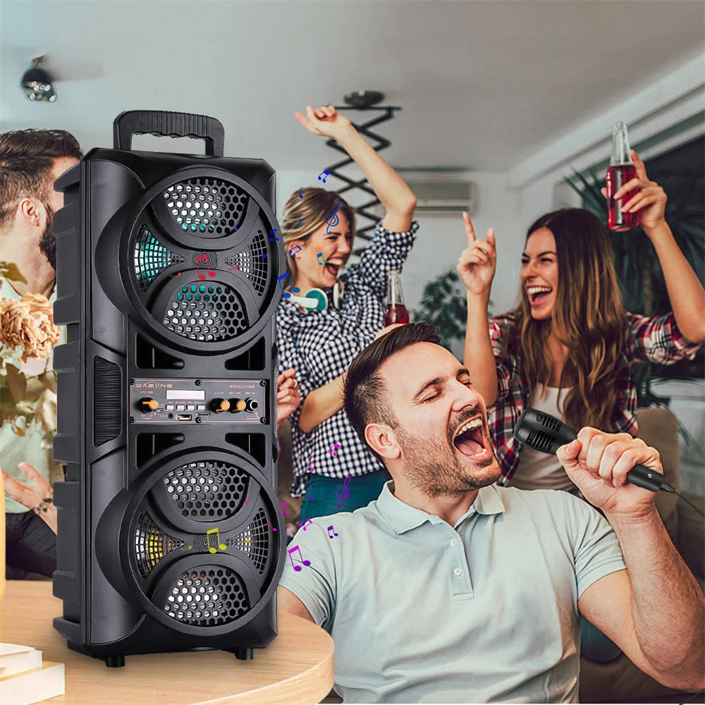 SmartGearPros 3000W Bluetooth Speaker – Portable Subwoofer Boombox with Deep Bass, LED Lights & Mic Support